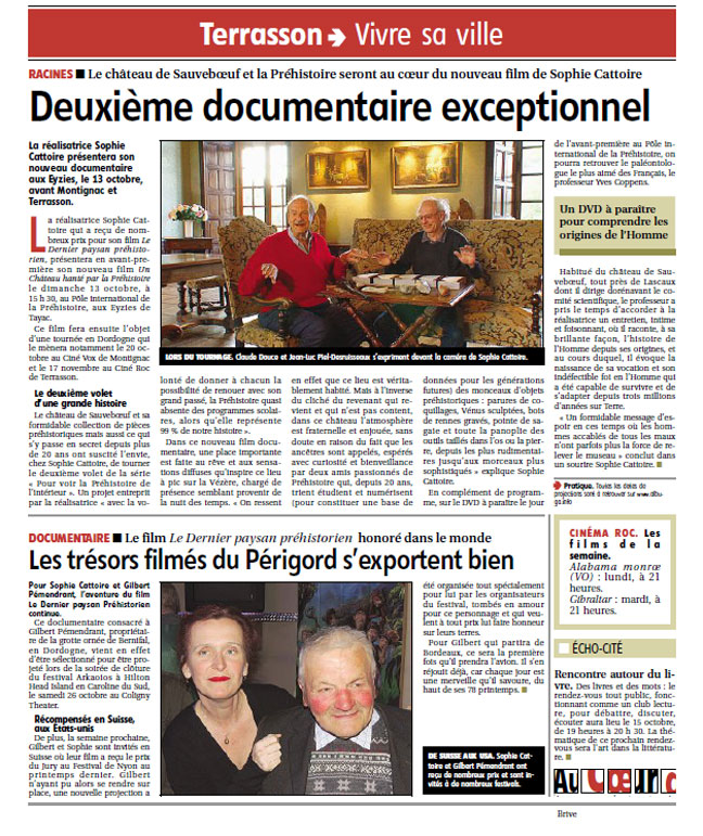 article de Valérie Desfrançois - La Montagne - 7 octobre 2013